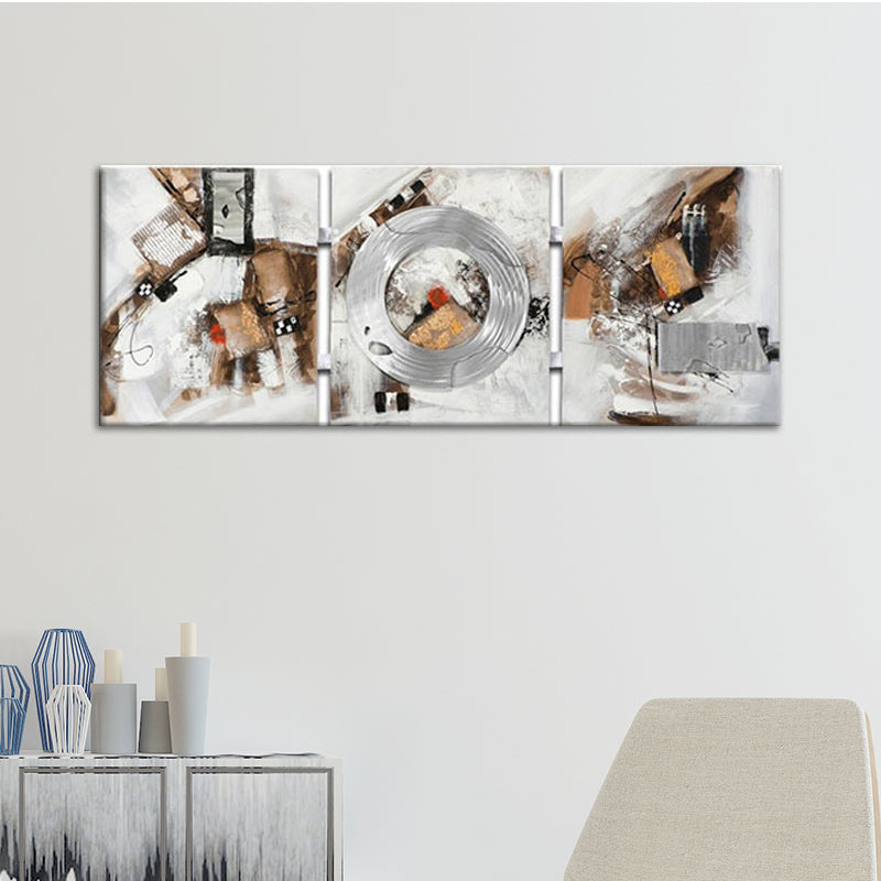Light Brown Abstract Painting Textured Surface Modern Sitting Room Wall Art Clearhalo 'Art Gallery' 'Canvas Art' 'Contemporary Art Gallery' 'Modern' Arts' 1599712
