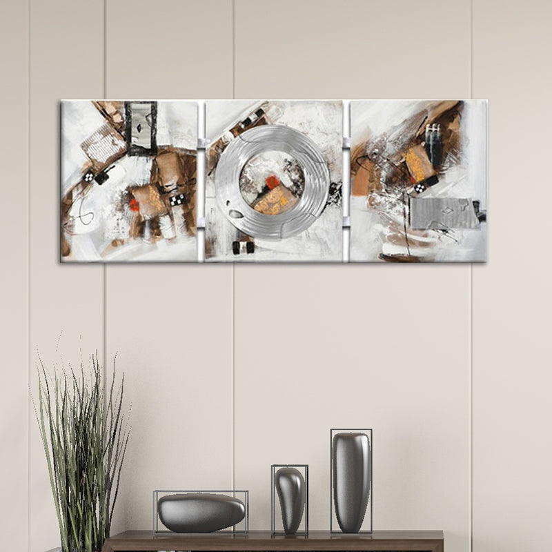 Light Brown Abstract Painting Textured Surface Modern Sitting Room Wall Art Clearhalo 'Art Gallery' 'Canvas Art' 'Contemporary Art Gallery' 'Modern' Arts' 1599713