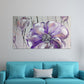 Stylish Flower Painting Canvas Art Purple-Grey Textured Wall Decor for Living Room Clearhalo 'Art Gallery' 'Canvas Art' 'Contemporary Art Gallery' 'Modern' Arts' 1599729