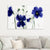 Blue Flowers Wall Decor Watercolor Minimalist Textured Canvas Wall Art for Hotel Blue 24" x 48" Clearhalo 'Art Gallery' 'Canvas Art' 'Contemporary Art Gallery' 'Modern' Arts' 1599733