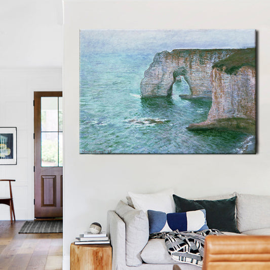Modern Canvas Wall Art Pastel Color Sea Arch Painting Wall Decoration for Parlor Clearhalo 'Art Gallery' 'Canvas Art' 'Contemporary Art Gallery' 'Modern' Arts' 1599792