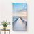 Photography Modern Wall Art with Straight Bridge to the Sea Pattern in Brown-Blue Sky Blue Clearhalo 'Art Gallery' 'Canvas Art' 'Contemporary Art Gallery' 'Modern' Arts' 1599798