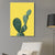 Tropix Plant Cactus Canvas Pastel Color Textured Wall Art Decor for Sitting Room Yellow Clearhalo 'Art Gallery' 'Canvas Art' 'Coastal Art Gallery' 'Tropical' Arts' 1599840