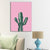 Tropix Plant Cactus Canvas Pastel Color Textured Wall Art Decor for Sitting Room Pink Clearhalo 'Art Gallery' 'Canvas Art' 'Coastal Art Gallery' 'Tropical' Arts' 1599847