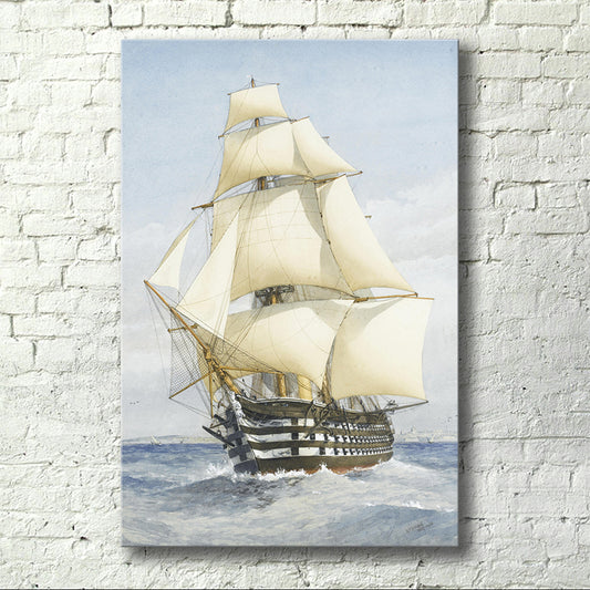 White Sailing Ship Canvas Art Textured Modernist Style Living Room Wall Decoration White Clearhalo 'Art Gallery' 'Canvas Art' 'Contemporary Art Gallery' 'Modern' Arts' 1599868