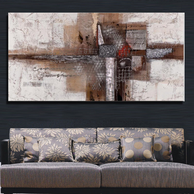 Textured Surface Abstract Wall Art Contemporary Canvas Painting for Home Interior Tan 24" x 48" Clearhalo 'Art Gallery' 'Canvas Art' 'Contemporary Art Gallery' 'Modern' Arts' 1599886