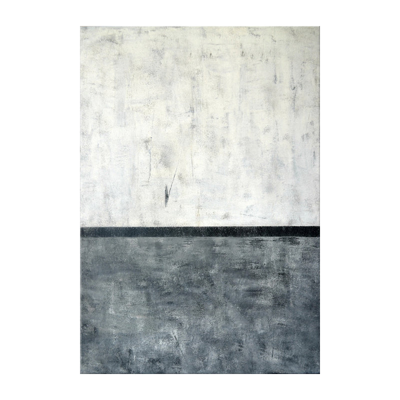 2-Tone Color Blocking Canvas Grey and White Minimalism Wall Art Print for Dining Room Clearhalo 'Art Gallery' 'Canvas Art' 'Contemporary Art Gallery' 'Modern' Arts' 1599905
