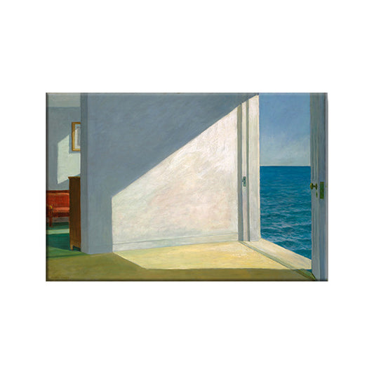 Door to the Sea Canvas Art White and Blue Modern Wall Decoration for Living Room Clearhalo 'Art Gallery' 'Canvas Art' 'Contemporary Art Gallery' 'Modern' Arts' 1599934