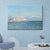 Mediterranean Seashore Castle Wall Art Blue Texture Wrapped Canvas for Dining Room Blue Clearhalo 'Art Gallery' 'Canvas Art' 'Contemporary Art Gallery' 'Modern' Arts' 1599982