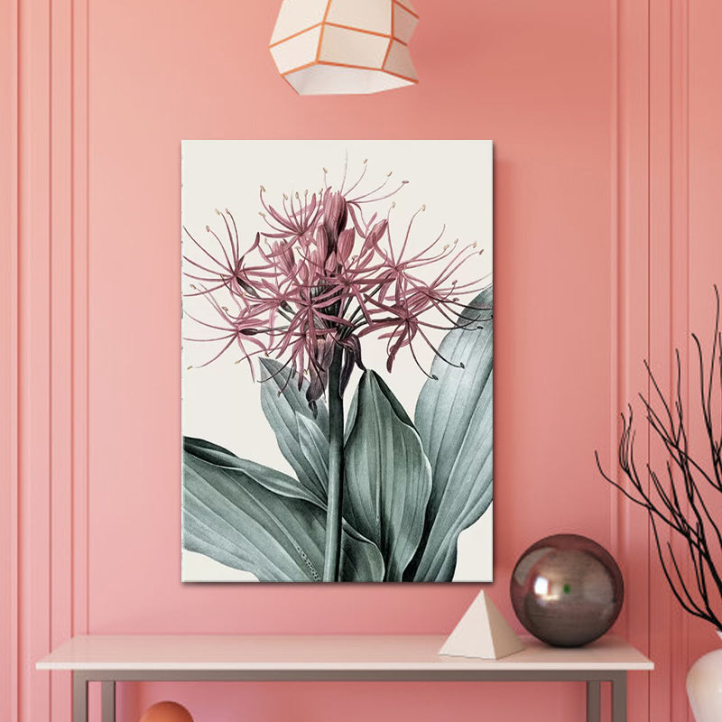 Still Life Flowers Painting Canvas Print Modern Textured Wall Art for Girls Room Green Clearhalo 'Art Gallery' 'Canvas Art' 'Contemporary Art Gallery' 'Modern' Arts' 1600029