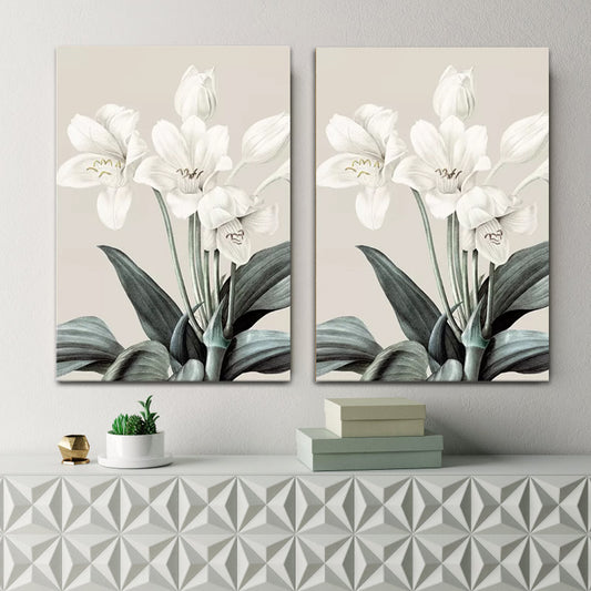 Still Life Flowers Painting Canvas Print Modern Textured Wall Art for Girls Room Clearhalo 'Art Gallery' 'Canvas Art' 'Contemporary Art Gallery' 'Modern' Arts' 1600037