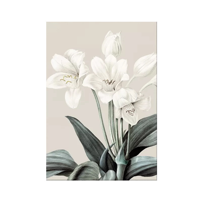 Still Life Flowers Painting Canvas Print Modern Textured Wall Art for Girls Room Clearhalo 'Art Gallery' 'Canvas Art' 'Contemporary Art Gallery' 'Modern' Arts' 1600039