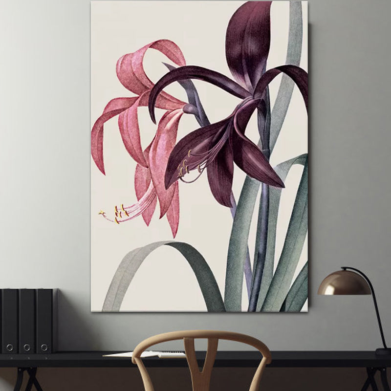 Still Life Flowers Painting Canvas Print Modern Textured Wall Art for Girls Room Clearhalo 'Art Gallery' 'Canvas Art' 'Contemporary Art Gallery' 'Modern' Arts' 1600044