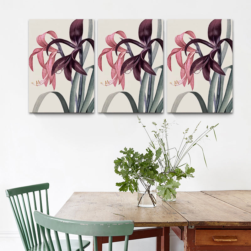 Still Life Flowers Painting Canvas Print Modern Textured Wall Art for Girls Room Clearhalo 'Art Gallery' 'Canvas Art' 'Contemporary Art Gallery' 'Modern' Arts' 1600045
