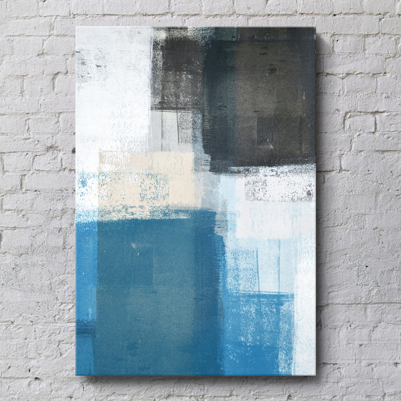 Color Block Oil Painting Canvas Print Modernism Textured Wall Art Decor for Living Room Blue Clearhalo 'Art Gallery' 'Canvas Art' 'Contemporary Art Gallery' 'Modern' Arts' 1600156