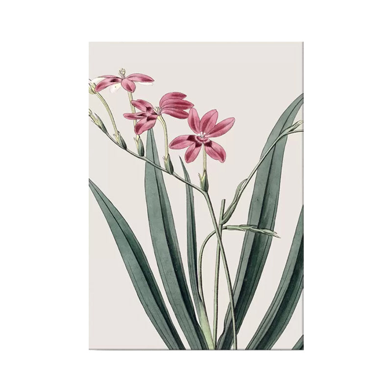 Flowers Canvas Wall Art Textured Surface Minimalistic Girls Living Room Painting Clearhalo 'Art Gallery' 'Canvas Art' 'Contemporary Art Gallery' 'Modern' Arts' 1600167