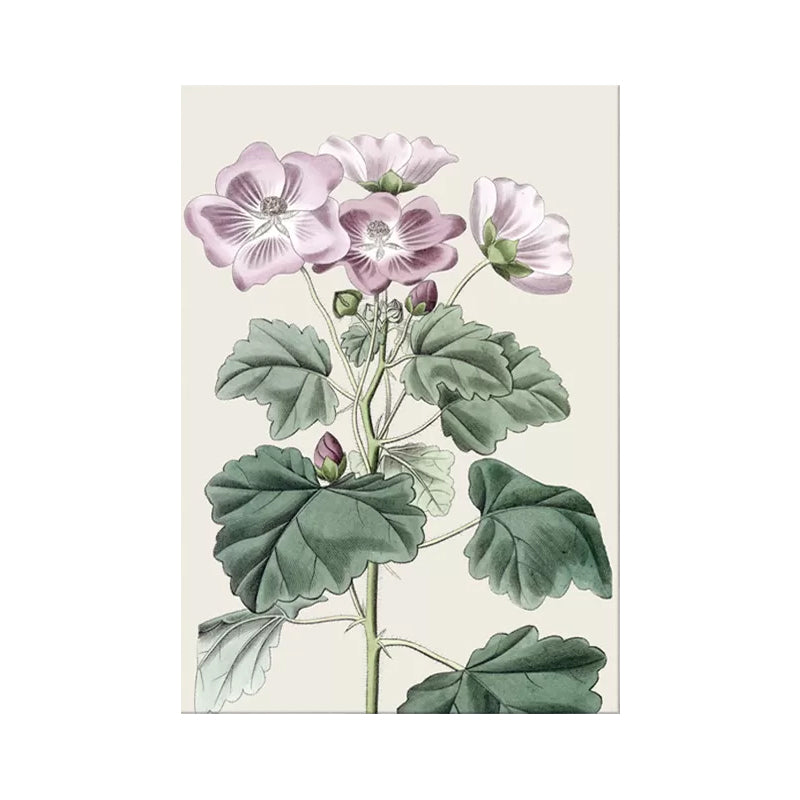 Flowers Canvas Wall Art Textured Surface Minimalistic Girls Living Room Painting Clearhalo 'Art Gallery' 'Canvas Art' 'Contemporary Art Gallery' 'Modern' Arts' 1600174