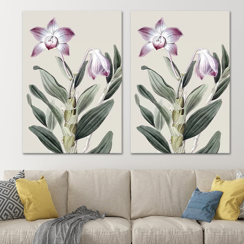 Flowers Canvas Wall Art Textured Surface Minimalistic Girls Living Room Painting Clearhalo 'Art Gallery' 'Canvas Art' 'Contemporary Art Gallery' 'Modern' Arts' 1600179