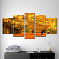Orange Autumn Scenery Wall Art Maple Tree Avenue Modern Multi-Piece Canvas Print Clearhalo 'Art Gallery' 'Canvas Art' 'Contemporary Art Gallery' 'Modern' Arts' 1600194