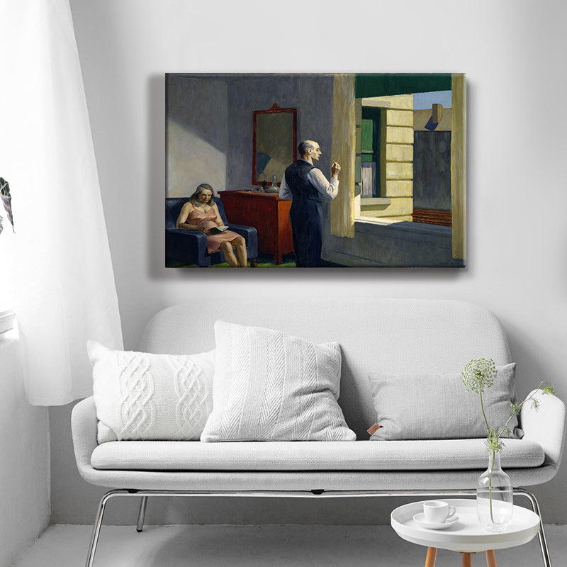 Edward Hopper Scenery Wall Art Modern Style Textured Canvas Print for Home Pathway Grey Clearhalo 'Art Gallery' 'Canvas Art' 'Traditional' Arts' 1600294
