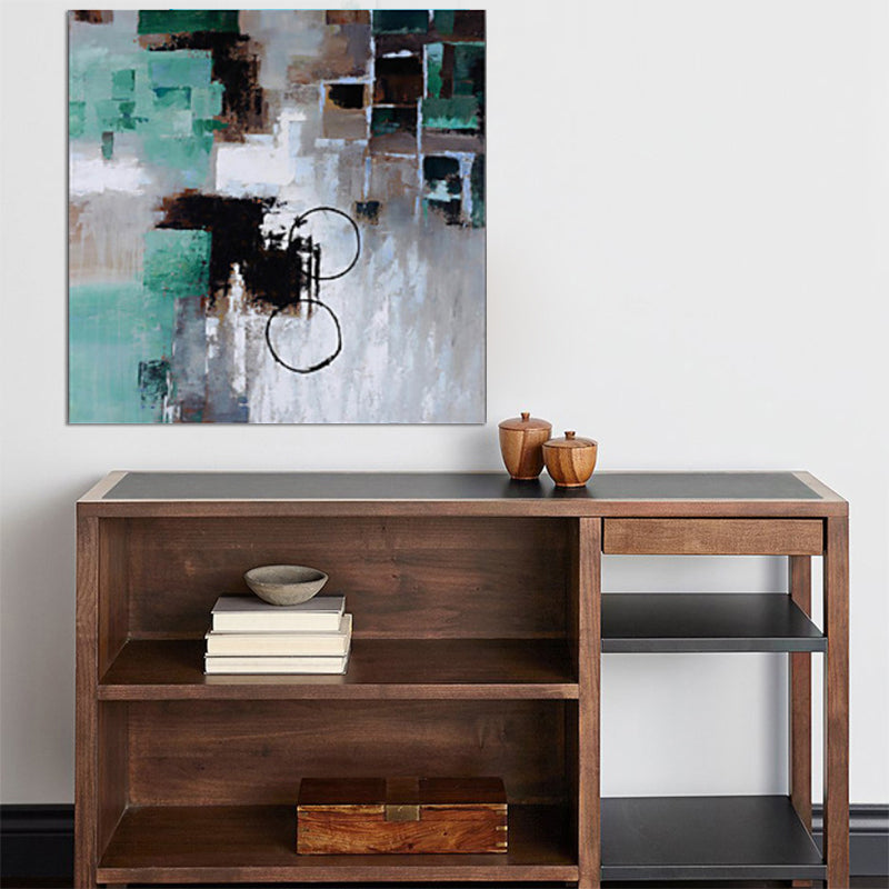 Blue Brushstroke Wall Art Abstract Painting Minimalist Textured Canvas Print Clearhalo 'Art Gallery' 'Canvas Art' 'Contemporary Art Gallery' 'Modern' Arts' 1600348