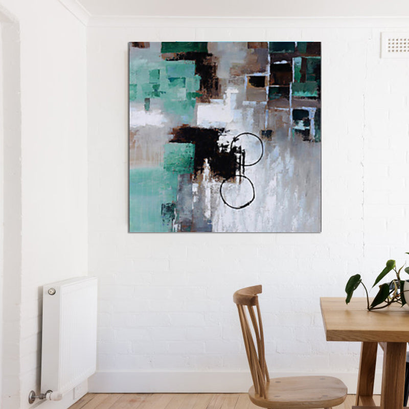 Blue Brushstroke Wall Art Abstract Painting Minimalist Textured Canvas Print Clearhalo 'Art Gallery' 'Canvas Art' 'Contemporary Art Gallery' 'Modern' Arts' 1600349