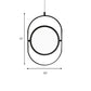 Oval Suspension Ceiling Light Simplicity Metal LED Black Pendant Light, Horizontal/Vertical Clearhalo 'Ceiling Lights' 'Modern Pendants' 'Modern' 'Pendant Lights' 'Pendants' Lighting' 160037