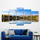 Canterbury Lake Landscape Wall Decor Contemporary Canvas Wall Art in Blue and Green Clearhalo 'Art Gallery' 'Canvas Art' 'Contemporary Art Gallery' 'Modern' Arts' 1600548