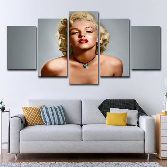 Modernist Marilyn Monroe Wall Art Canvas Multi-Piece Grey Wall Decoration for Bedroom Grey Clearhalo 'Art Gallery' 'Canvas Art' 'Contemporary Art Gallery' 'Modern' Arts' 1600568