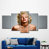 Modernist Marilyn Monroe Wall Art Canvas Multi-Piece Grey Wall Decoration for Bedroom Clearhalo 'Art Gallery' 'Canvas Art' 'Contemporary Art Gallery' 'Modern' Arts' 1600570