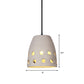 Gray Bucket Pendant Light Industrial Cement 1 Head Dining Table Hanging Lamp with Hollow Out Design Clearhalo 'Ceiling Lights' 'Modern Pendants' 'Modern' 'Pendant Lights' 'Pendants' Lighting' 160077
