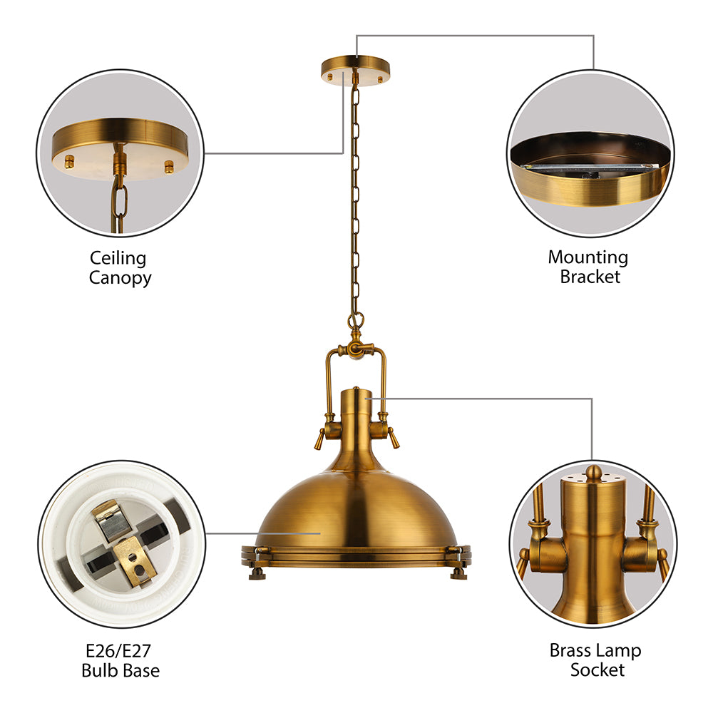 Antique Brass/Brass/Copper Finish 1 Light Pendant Lighting Industrial Metal Domed Ceiling Fixture with Frosted Diffuser Clearhalo 'Art Deco Pendants' 'Cast Iron' 'Ceiling Lights' 'Ceramic' 'Crystal' 'Industrial Pendants' 'Industrial' 'Metal' 'Middle Century Pendants' 'Pendant Lights' 'Pendants' 'Tiffany' Lighting' 16021