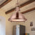 Antique Brass/Brass/Copper Finish 1 Light Pendant Lighting Industrial Metal Domed Ceiling Fixture with Frosted Diffuser Copper Clearhalo 'Art Deco Pendants' 'Cast Iron' 'Ceiling Lights' 'Ceramic' 'Crystal' 'Industrial Pendants' 'Industrial' 'Metal' 'Middle Century Pendants' 'Pendant Lights' 'Pendants' 'Tiffany' Lighting' 16026