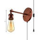Rustic Style Circular Backplate Wall Sconce 1 Head Metal Wall Light Fixture in Copper for Bathroom Clearhalo 'Art deco wall lights' 'Cast Iron' 'Glass' 'Industrial wall lights' 'Industrial' 'Middle century wall lights' 'Modern' 'Rustic wall lights' 'Tiffany' 'Traditional wall lights' 'Wall Lamps & Sconces' 'Wall Lights' Lighting' 160291