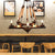 Metallic Star Chandelier Light with Open Bulb Rustic Stylish 5 Lights Restaurant Pendant Lamp in Rust Rust Clearhalo 'Ceiling Lights' 'Chandeliers' 'Industrial Chandeliers' 'Industrial' 'Middle Century Chandeliers' 'Tiffany' Lighting' 160307