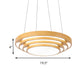 Modern Multi-Layer LED Hanging Pendant Light Wood 1-Light Office Ceiling Fixture in Warm/White Light Clearhalo 'Ceiling Lights' 'Pendant Lights' 'Pendants' Lighting' 160313