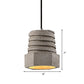 1 Light Screw Shape Pendant Light Fixture Industrial Gray Cement Hanging Lamp for Restaurant Clearhalo 'Ceiling Lights' 'Modern Pendants' 'Modern' 'Pendant Lights' 'Pendants' Lighting' 160413