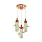 Antique Wine Bottle Cluster Pendant 3/5/7 Bulbs Metal LED Ceiling Light in Brown with Round/Linear Canopy Clearhalo 'Art Deco Pendants' 'Cast Iron' 'Ceiling Lights' 'Ceramic' 'Crystal' 'Industrial Pendants' 'Industrial' 'Metal' 'Middle Century Pendants' 'Pendant Lights' 'Pendants' 'Tiffany' Lighting' 1604272