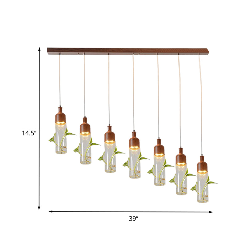 Antique Wine Bottle Cluster Pendant 3/5/7 Bulbs Metal LED Ceiling Light in Brown with Round/Linear Canopy Clearhalo 'Art Deco Pendants' 'Cast Iron' 'Ceiling Lights' 'Ceramic' 'Crystal' 'Industrial Pendants' 'Industrial' 'Metal' 'Middle Century Pendants' 'Pendant Lights' 'Pendants' 'Tiffany' Lighting' 1604293