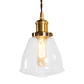 Brass 1 Bulb Pendant Lighting Fixture Vintage Clear Glass Cone Hanging Ceiling Lamp Clearhalo 'Ceiling Lights' 'Glass shade' 'Glass' 'Industrial Pendants' 'Industrial' 'Middle Century Pendants' 'Pendant Lights' 'Pendants' 'Tiffany' Lighting' 1604745