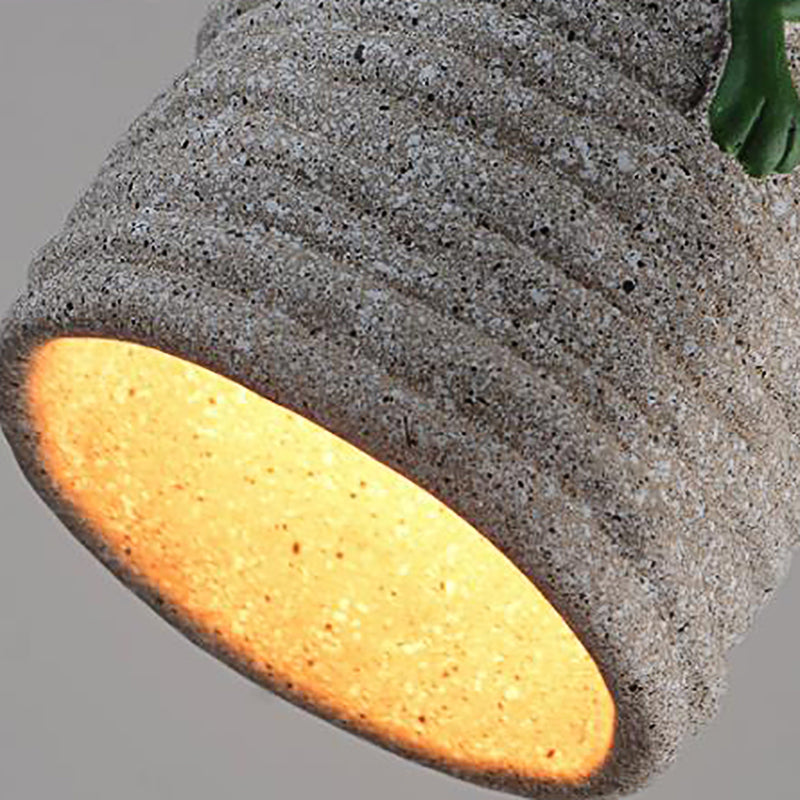 Industrial Cylinder Pendant Light with Frog Deco 1 Light Cement and Resin Pendant Lamp in Brass/Black/Grey for Bar Clearhalo 'Ceiling Lights' 'Modern Pendants' 'Modern' 'Pendant Lights' 'Pendants' Lighting' 160551