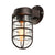 Clear Glass Black/White/Rust Sconce Light Cylinder 1-Light Traditional Wall Lamp Fixture for Porch with Caged Rust Clearhalo 'Art deco wall lights' 'Cast Iron' 'Glass' 'Industrial wall lights' 'Industrial' 'Middle century wall lights' 'Modern' 'Rustic wall lights' 'Tiffany' 'Traditional wall lights' 'Wall Lamps & Sconces' 'Wall Lights' Lighting' 160577