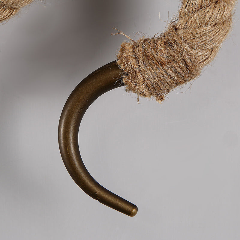 Candle Roped Sconce Light Fixture with Curved Design Vintage 1 Light Bedroom Wall Mounted Light in Bronze Clearhalo 'Industrial wall lights' 'Industrial' 'Middle century wall lights' 'Tiffany' 'Wall Lamps & Sconces' 'Wall Lights' Lighting' 160760