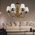 Fabric Tapered Hanging Chandelier Light Countryside 6 Lights Living Room Pendant Lamp with Rope in Beige Beige Clearhalo 'Ceiling Lights' 'Chandeliers' 'Industrial Chandeliers' 'Industrial' 'Middle Century Chandeliers' 'Tiffany' Lighting' 160790