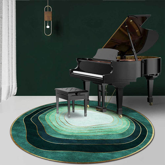 Green Modern Rug Polyester Ombre Swirl Lines Pattern Rug Washable Non-Slip Backing Carpet for Living Room Clearhalo 'Area Rug' 'Modern' 'Rugs' Rug' 1608410