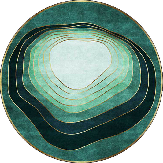 Green Modern Rug Polyester Ombre Swirl Lines Pattern Rug Washable Non-Slip Backing Carpet for Living Room Clearhalo 'Area Rug' 'Modern' 'Rugs' Rug' 1608412