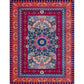 Retro Medallion Pattern Rug with Floral and Leaf Red Persian Rug Polyester Machine Washable Anti-Slip Area Rug for Bedroom Clearhalo 'Area Rug' 'Moroccan' 'Rugs' Rug' 1608420