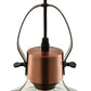 Copper Dome Ceiling Light Industrial Clear Glass 1 Light Dining Room Pendant Lighting Fixture Clearhalo 'Ceiling Lights' 'Glass shade' 'Glass' 'Industrial Pendants' 'Industrial' 'Middle Century Pendants' 'Pendant Lights' 'Pendants' 'Tiffany' Lighting' 160853
