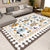 Southwestern Geometric Print Rug Blue and Brown Polyester Rug Machine Washable Non-Slip Area Rug for Living Room Brown Clearhalo 'Area Rug' 'Rugs' 'Southwestern' Rug' 1608549