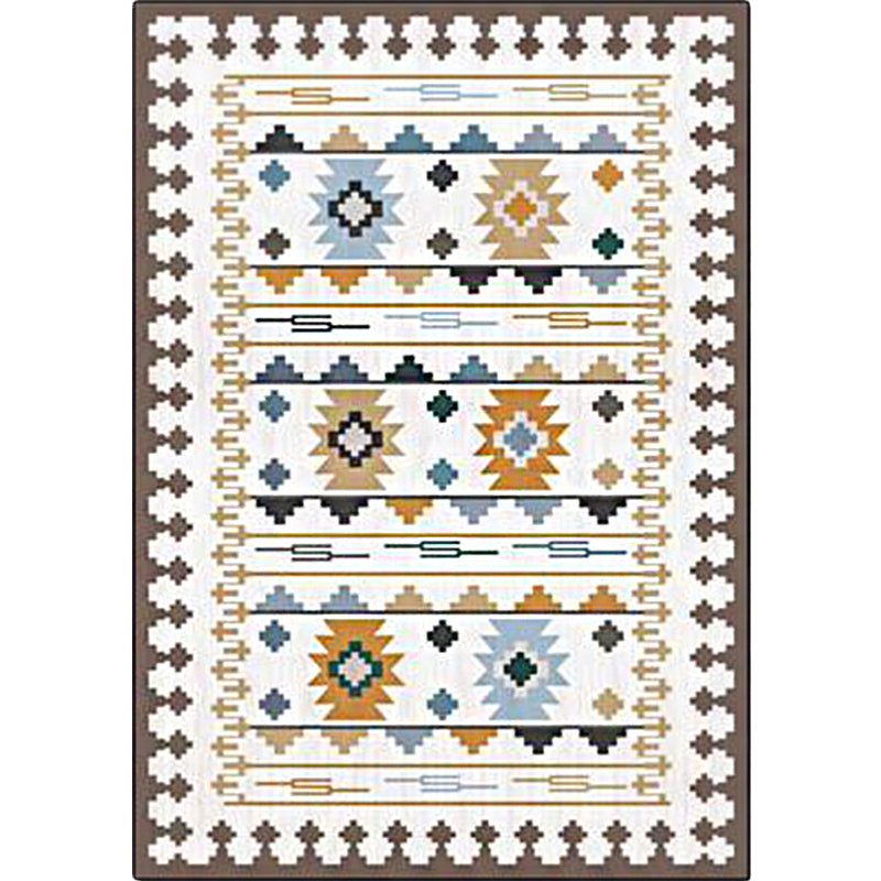 Southwestern Geometric Print Rug Blue and Brown Polyester Rug Machine Washable Non-Slip Area Rug for Living Room Clearhalo 'Area Rug' 'Rugs' 'Southwestern' Rug' 1608551